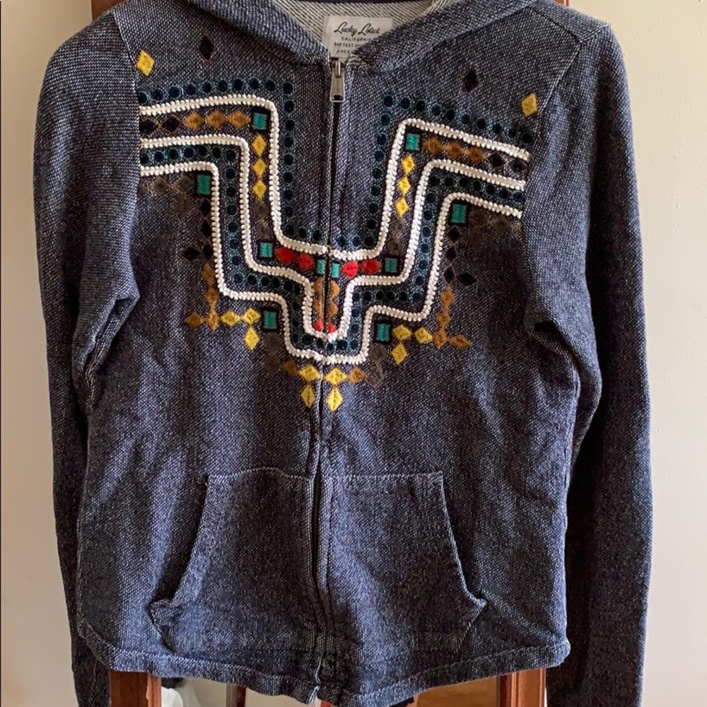 Luck brand zip up hoodie